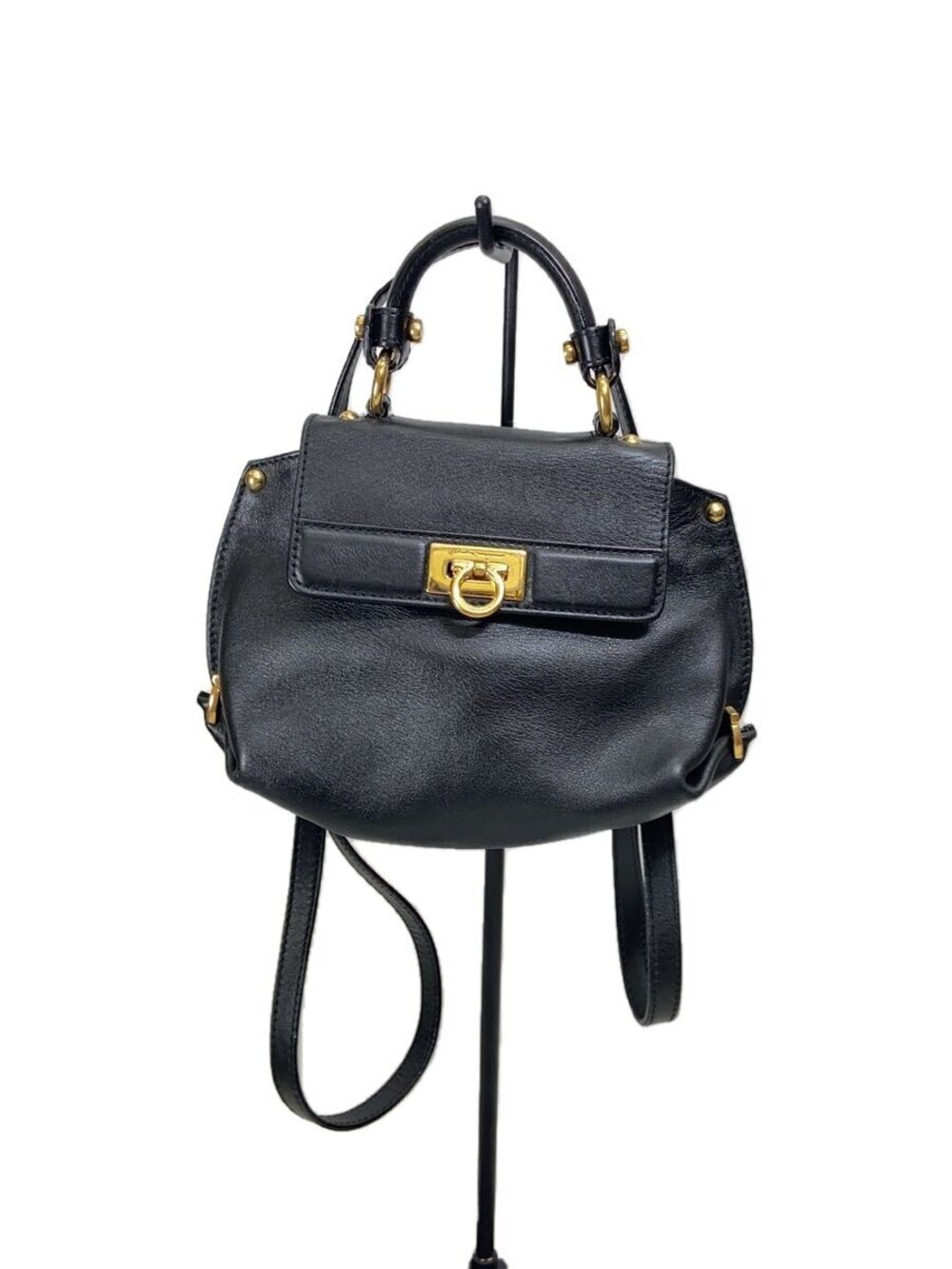 Salvatore Ferragamo Crossbody Bag Leather Black